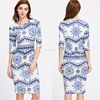 /product-detail/women-long-sleeve-fall-dress-print-flower-slim-pencil-party-cross-halter-dresses-60653475072.html