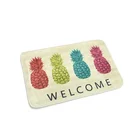 Pineapple Printed Coral fleece Kids bath Welcome mat