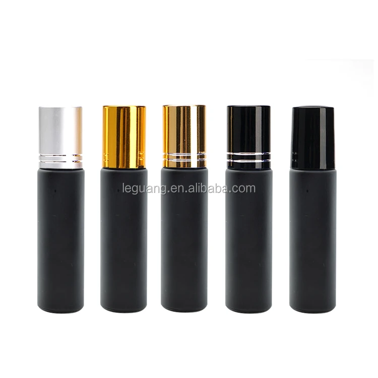 top selling customized 5ml 10ml essential oil matt frosted black