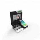 Tabletop acrylic pop up mobile phone display counter stand with LCD screen