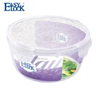 1050ml BPA free microwave plastic salad storage bowl with lid
