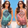 Fashion design sleeveless printed t shirts 2018 new summer women tops and blouse