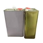 Engine oil 4L square tin can motor oil tin can with plastic cap lid for oil packaging