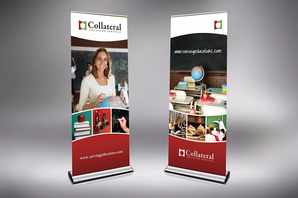 Custom PVC Printed Type Display Banner Standing Banner Advertising Roll Up Banner
