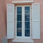 Beautiful design white color PVC shutter casement windows,PVC fixed louvers