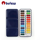 water color artist paint cake 24 assorted watercolor field sketch set with brush