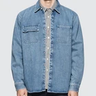 2019new style mens casual washed denim shirt