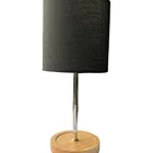 Modern minimalist wholesale bed room study office decorative wood fabric led table lamp
