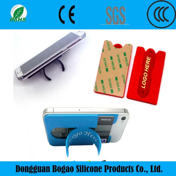 3m adhesive silicone smart card pocket silicone mobile phone car