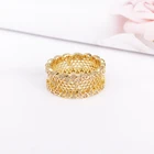 Honeycomb Lace Rings 18k Gold Plated and 925 Sterling Silver rings Jewelry Wholesale