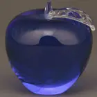 Blue Crystal Apple Paperweight for Christmas gift