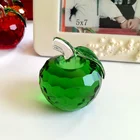 wholesale Christmas gift colorful crystal apple for Home Decorations