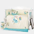 Reactive printed 100% cotton 4pcs baby bedding set