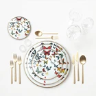Hot New Products colorful butterfly Wedding Elegant Charger Plate