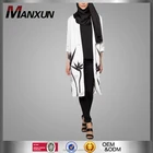 Open Abaya Print White kaftan Maxi Dress Wholesale Blouse Muslimah Print Pattern Coat For Women Muslims