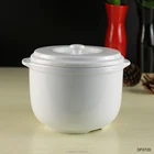 Porcelain Pot Cheap Plain White Reusable Porcelain Stew Pot Custom Printed Promotional Wholesale Ceramic Cooking Pot Set