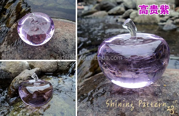 blue rock crystal apple decoration for holiday gift