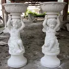 Outdoor Large Travertine planters for sale