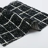 Cheap price per meter winter plaid metallic jacquard fabric for apparel