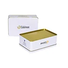Rectangular white buy sanitary towel metal tins in bulk