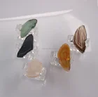 Wedding decoration crystal agate slice napkin ring