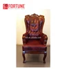Antique royal wood veneer PU leather office chair for general manager(FOH-F87)