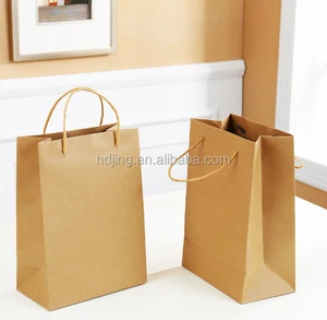 brown fashion gift paper bag with handle(hh-0101)