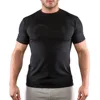 The OEM sportswear leisure simple fitness polyester spandex custom logo short sleeve gym dri fit plain fitted men t shirt