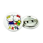 Wholesale Custom Metal Button Badge Holder Cute Round Shape Badge Clip