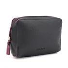 Customized PVC cosmetic bag emboss logo travel bag zipper tassel wash bag make up pouch for promotional