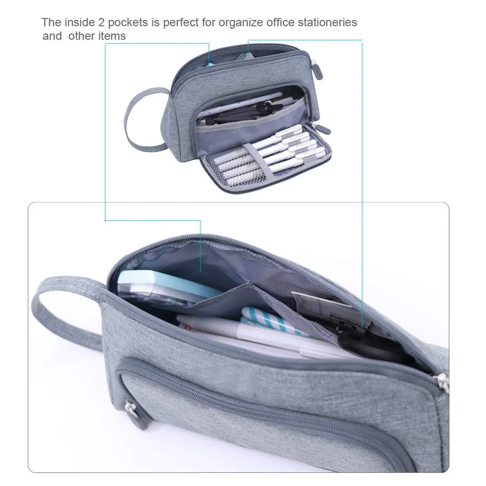 pencil case with zipper storage bag pen organizer zipper pencil