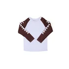 Boys Novelty Basketball Outfit Baby Boys T-shirt Basketball Brown Raglan Shirt Kids Raglan