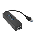 L-CUBIC Hot Selling 3 Port USB 3.0 Hub High Speed USB 3.0 Hub Multi Splitter Expansion Mini Hub with network port
