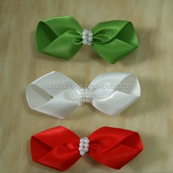 Sale mini ribbon bows with rhinstone small satin lingerie bows
