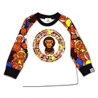 Lovely autumn cotton printed sweatshirt o-neck baby boys pullover hoodies
