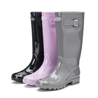 DKSUKO Women's Rain Boots Waterproof Knee High Wellington Boots