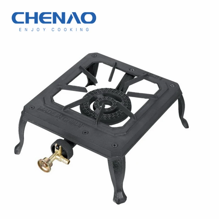 Cast Iron Stove Gas Cooker Camping Portable Propane With Handle