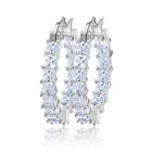 RINNTIN OE144 Cubic Zirconia Jewelry Hoop Earring for Women