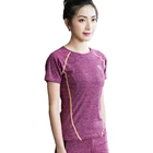 Polyester Ladies Sports T-shirt Gym Wear For Women