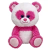 New product promotional fluffy soft pink panda/stuffed pink panda/plush pink panda