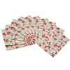 Beautiful flower printed party paper napkin
