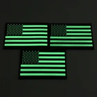 High Quality Customized Glow In the Dark Small Flag PVC Rubber Patch for Clothing