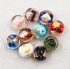 Wholesale Factory 8mm/10mm/12mm Round Hand Made Glass Gold Sands Lampwork Mala Beads
