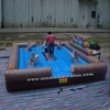 Giant funny log roll inflatable lagoon of doom interactive sport game for kids and adults entertainment