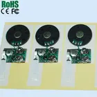 Pre-recorded and recordable sound module for greeting card