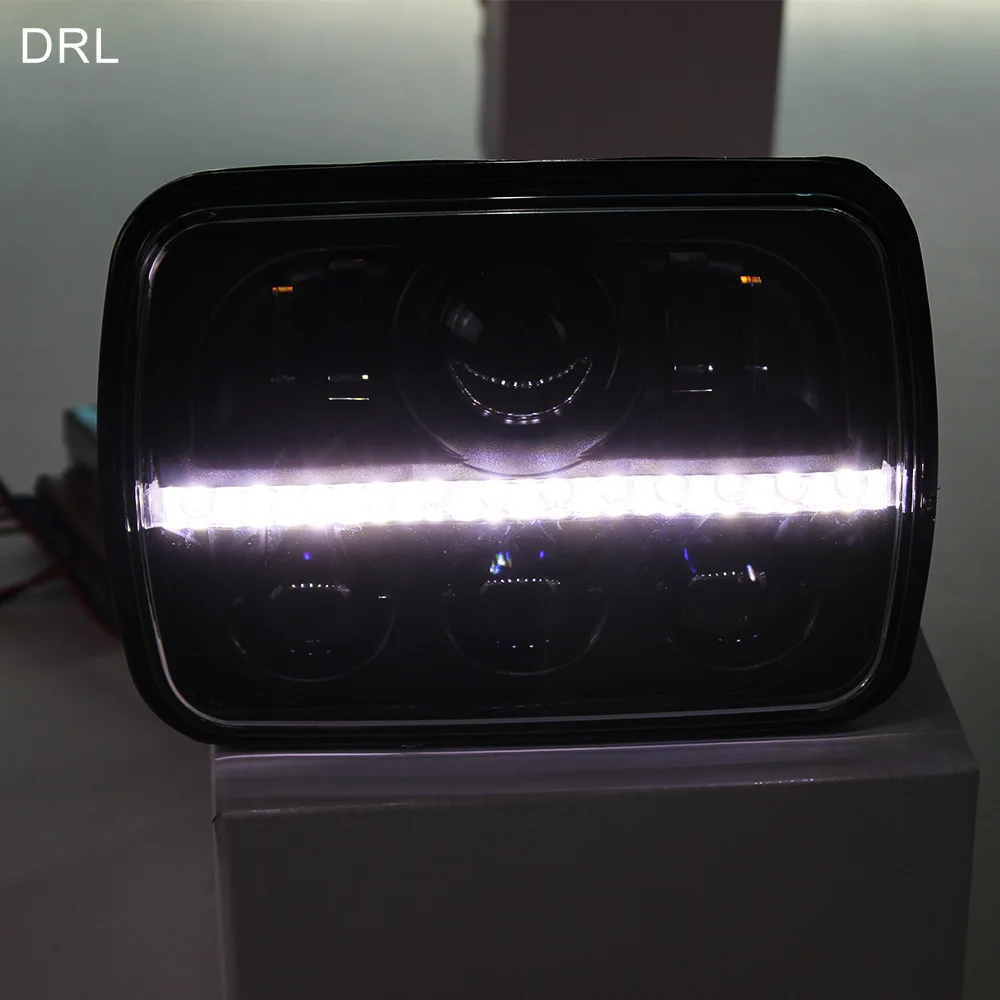 1 FADUIES 80W 5''x7'' 7''x 6'' Led Headlights with DRL For Jeep Wrangler YJ Cherokee XJ H6054 H5054 H6054LL 69822 6052 6053 (9)