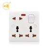 Multi-function universal 8 pin 13a multi plug switched socket