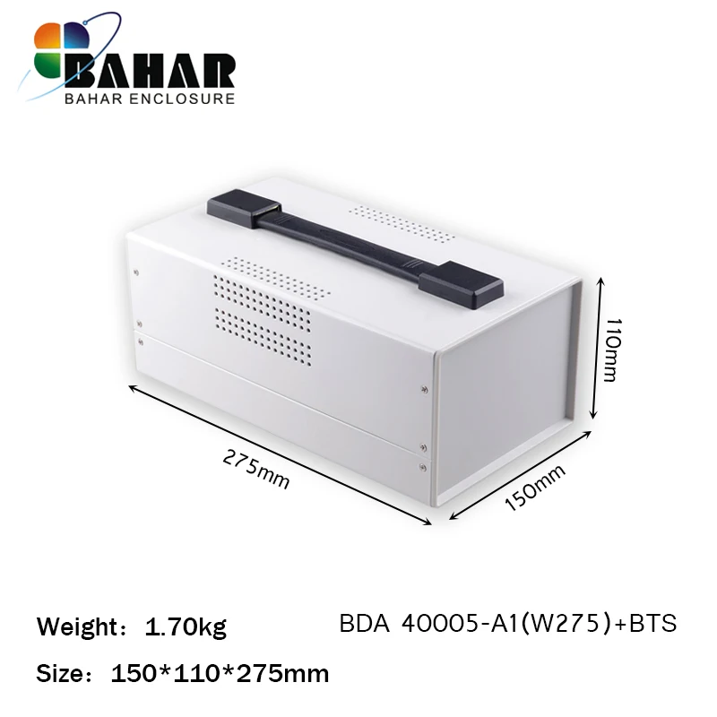 Iron tool box BDA40005-W275+BTS power coating iron enclosure with handle