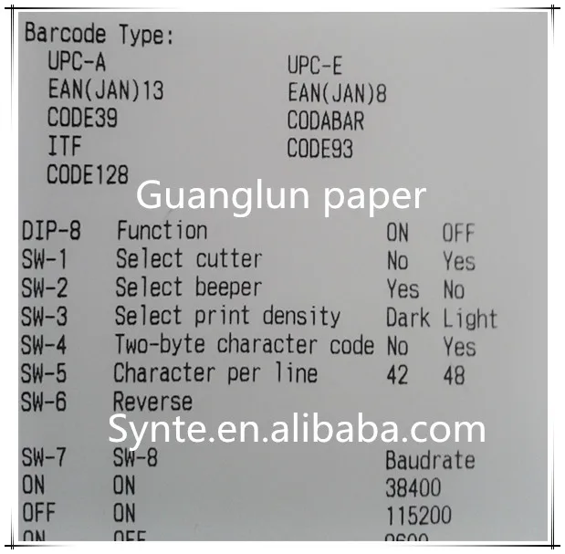 12*17 White Plastic Core Thermal Paper Cash Register Paper