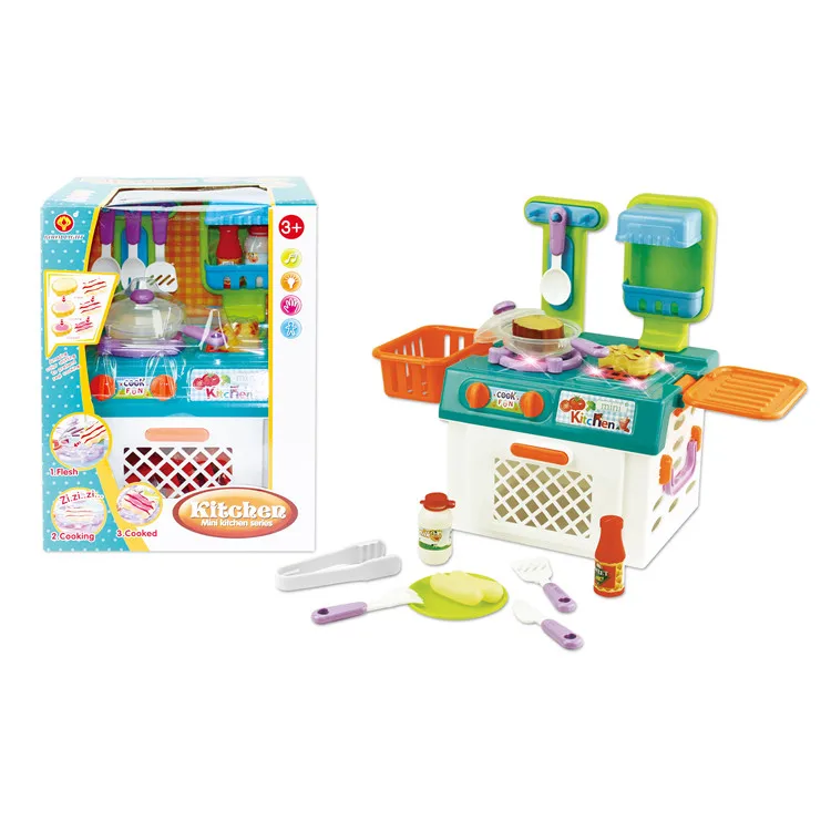 Интересные оптовые детские кухонные аксессуары набор стол духовка игрушка ролевые игры